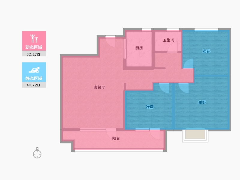 山东省-济宁市-涌泰澜湾-91.93-户型库-动静分区