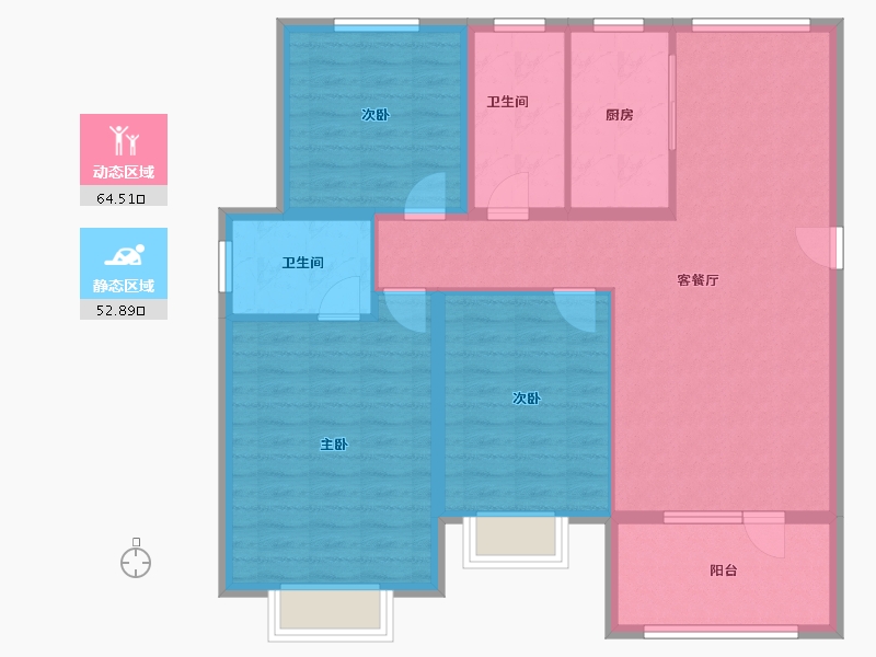 山东省-济宁市-红星瑞马世家-106.06-户型库-动静分区