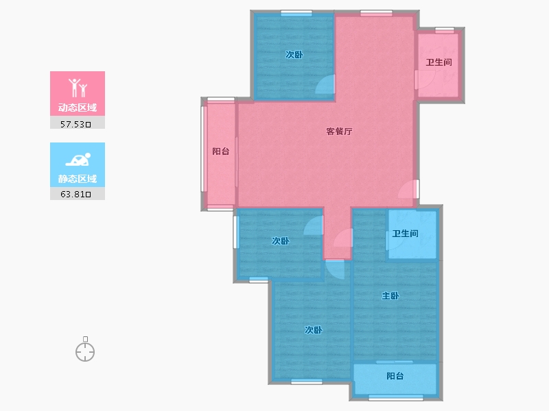 湖南省-株洲市-花好悦园-80.00-户型库-动静分区