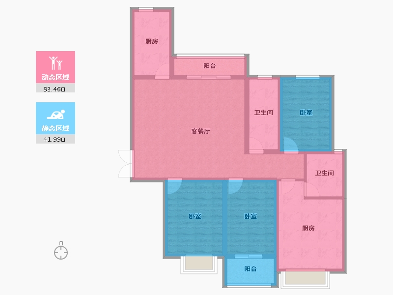 河南省-濮阳市-中央公园三期•望璟臺-112.00-户型库-动静分区