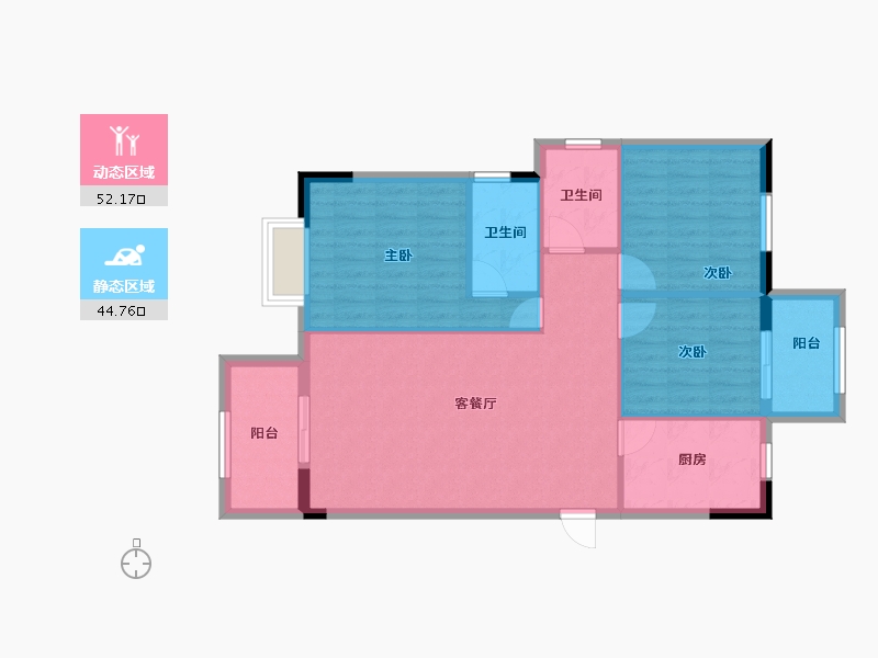 湖北省-咸宁市-同城上都-88.20-户型库-动静分区