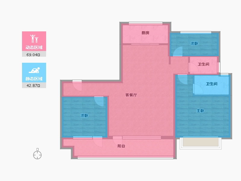 山东省-济宁市-九巨龙孝养城-100.33-户型库-动静分区