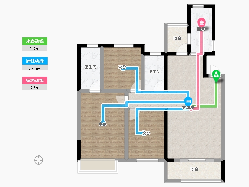 贵州省-遵义市-遵义国际商贸城商城雅苑-87.99-户型库-动静线