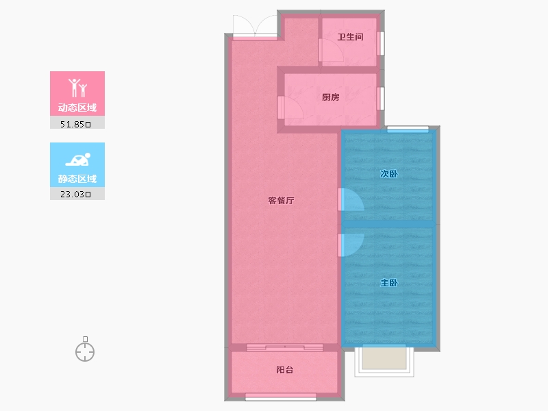 河南省-平顶山市-臻悦府-66.41-户型库-动静分区