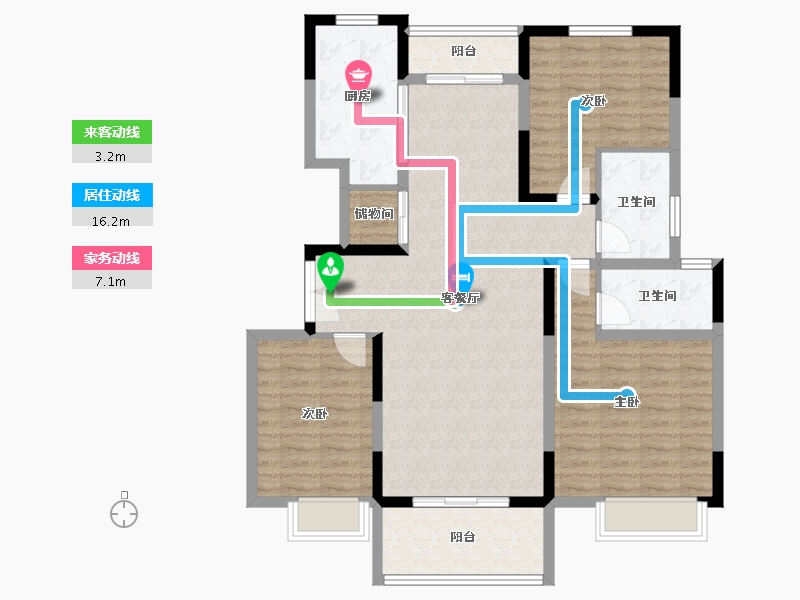 河南省-濮阳市-建业璟园-108.03-户型库-动静线