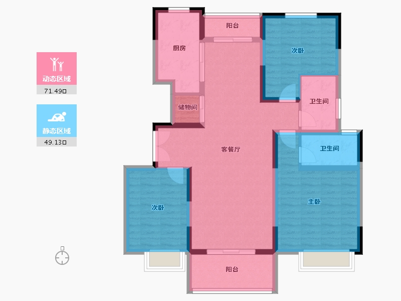 河南省-濮阳市-建业璟园-108.03-户型库-动静分区