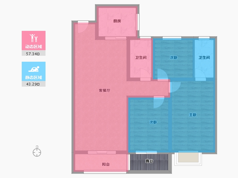 河南省-濮阳市-龙泰·玺园-93.15-户型库-动静分区