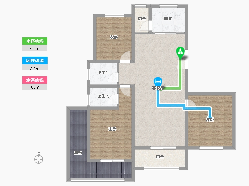 河南省-濮阳市-龙泰·玺园-106.33-户型库-动静线