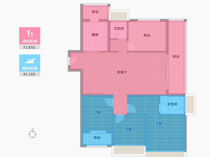 安徽省-滁州市-远东苏滁壹号-103.21-户型库-动静分区