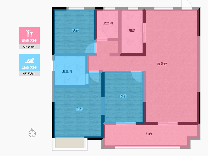 河南省-周口市-建业幸福里东望-99.99-户型库-动静分区