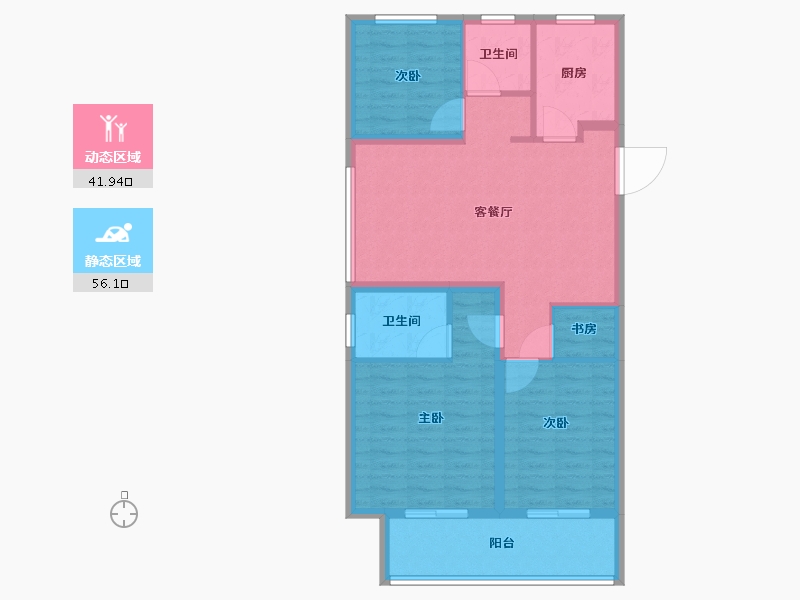 江苏省-徐州市-银城致享城-88.00-户型库-动静分区