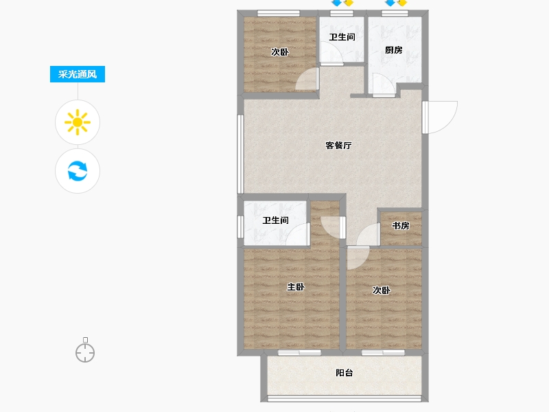 江苏省-徐州市-银城致享城-88.00-户型库-采光通风