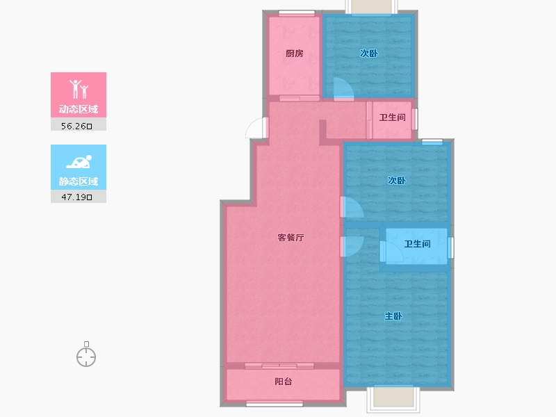 湖南省-湘潭市-万憬欣悦园-92.01-户型库-动静分区