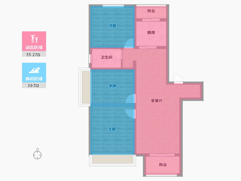 安徽省-滁州市-国兴明珑湾-84.01-户型库-动静分区