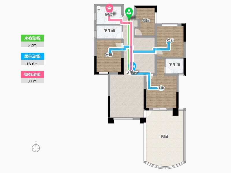 湖南省-张家界市-福天古庸院子-115.00-户型库-动静线