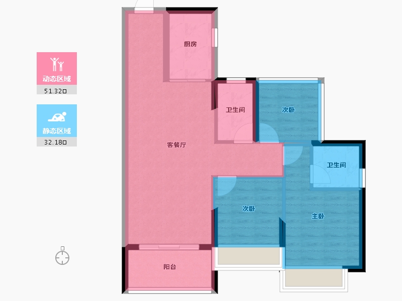 广西壮族自治区-贵港市-贵港天空之城-74.39-户型库-动静分区