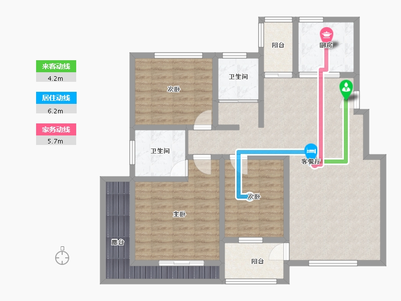 河南省-濮阳市-龙泰·玺园-105.05-户型库-动静线