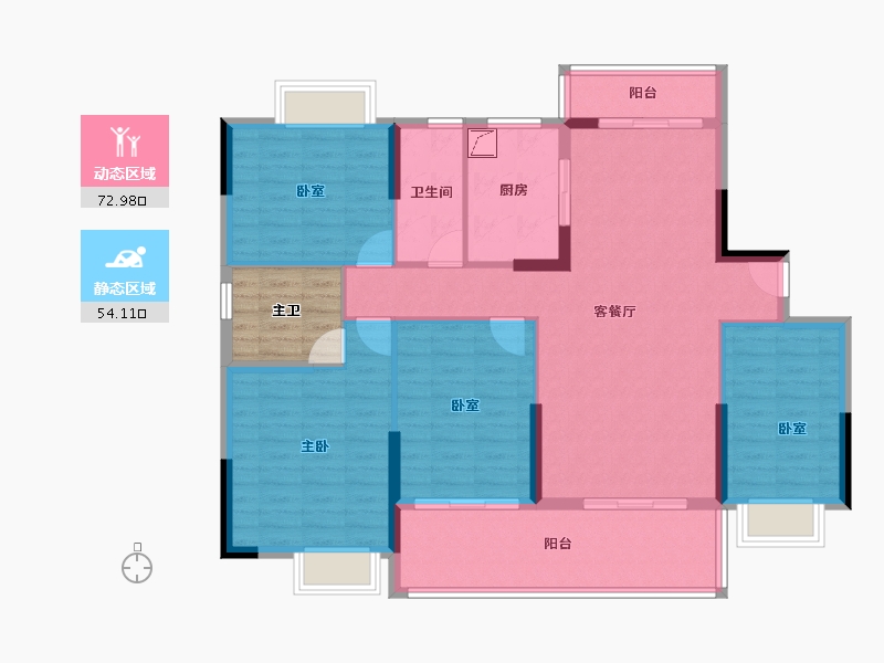 广东省-湛江市-青桂园-119.91-户型库-动静分区