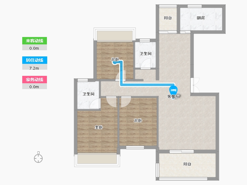 湖北省-咸宁市-公园里学府-91.68-户型库-动静线