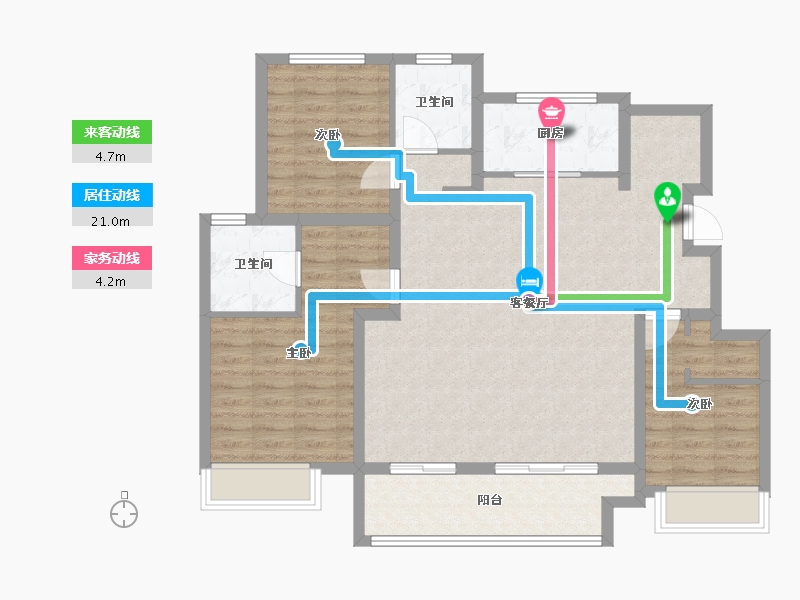 江苏省-徐州市-银城致享城-102.40-户型库-动静线