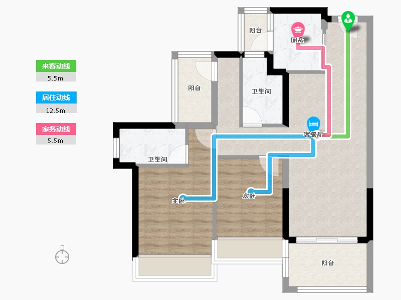 广东省-河源市-龙光玖誉湖-75.19-户型库-动静线