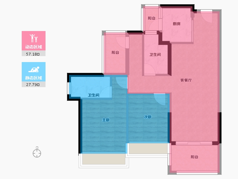 广东省-河源市-龙光玖誉湖-75.19-户型库-动静分区