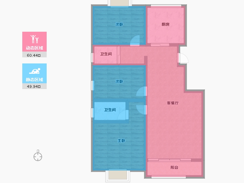 湖南省-湘潭市-万憬欣悦园-98.49-户型库-动静分区