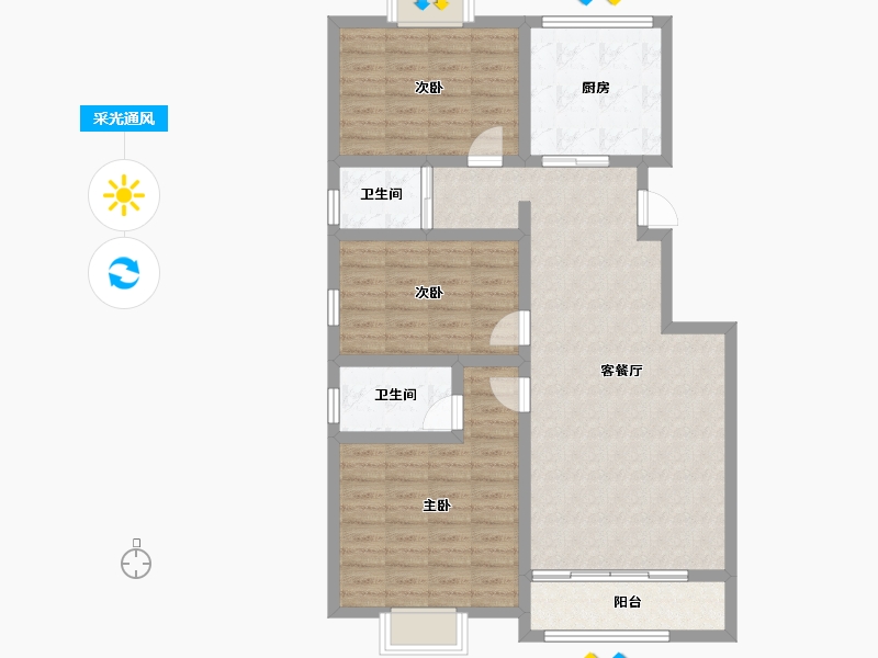 湖南省-湘潭市-万憬欣悦园-98.49-户型库-采光通风