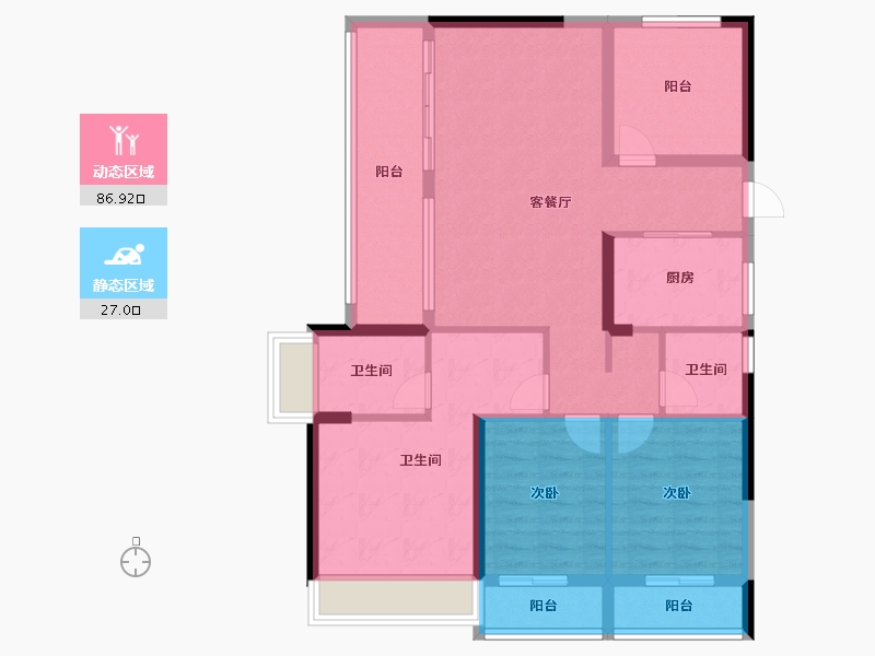 安徽省-滁州市-远东苏滁壹号-101.61-户型库-动静分区