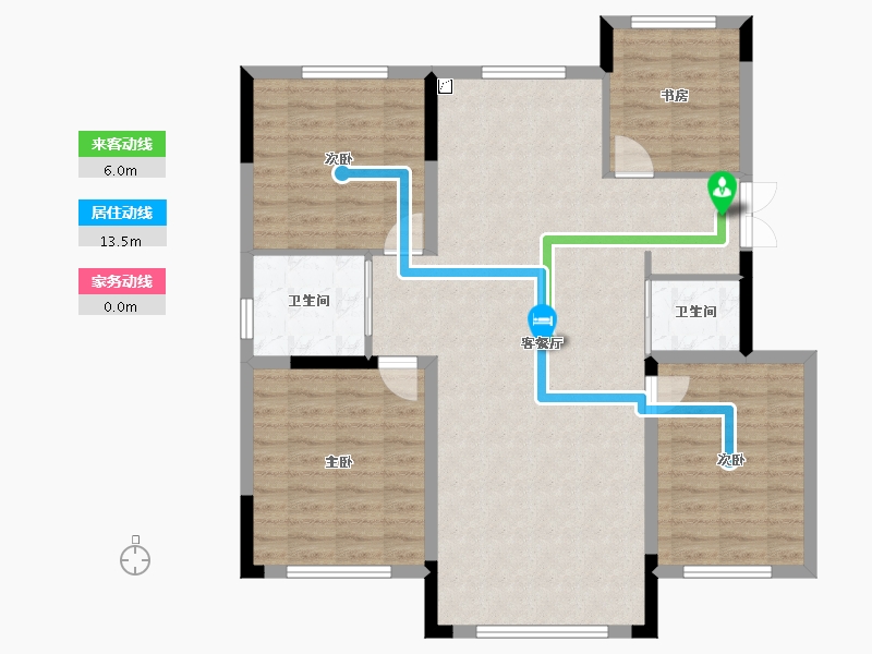 辽宁省-抚顺市-电建地产海赋外滩-103.45-户型库-动静线