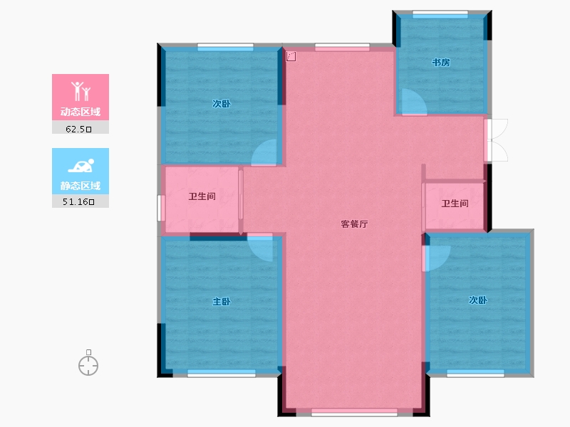 辽宁省-抚顺市-电建地产海赋外滩-103.45-户型库-动静分区