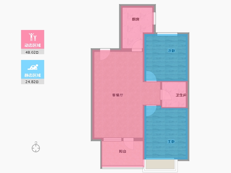 河北省-廊坊市-荣盛霸州新城-65.14-户型库-动静分区