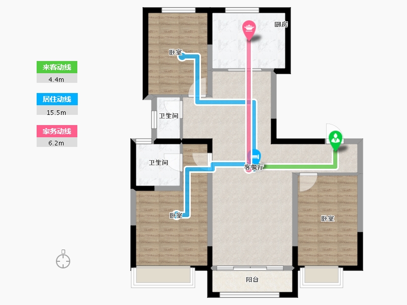 河南省-安阳市-嘉洲城上府-103.20-户型库-动静线