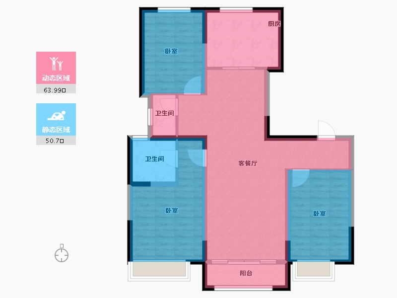 河南省-安阳市-嘉洲城上府-103.20-户型库-动静分区