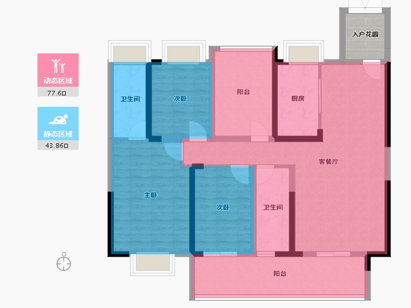 广西壮族自治区-贺州市-悦城阳光城-111.75-户型库-动静分区