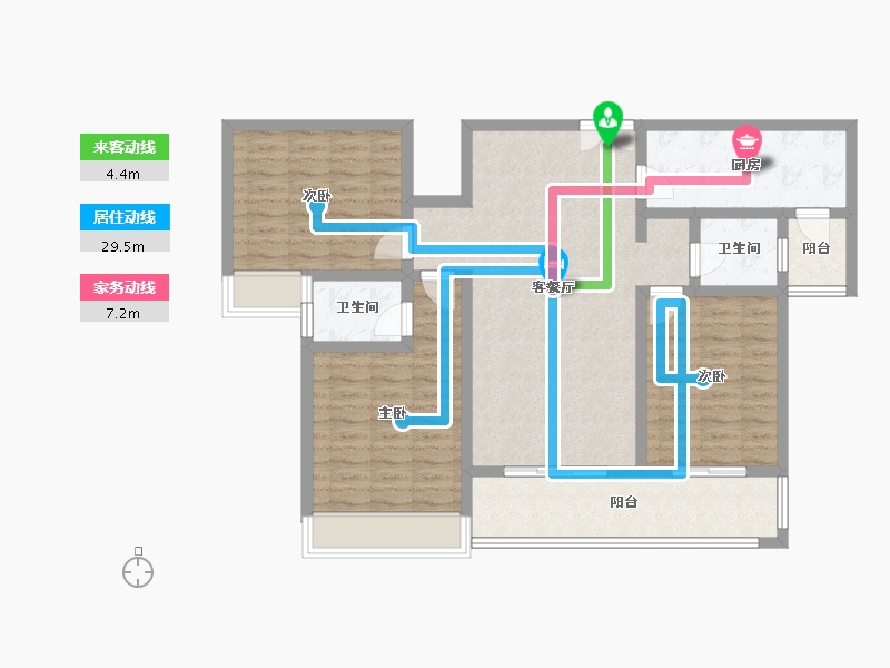 河南省-平顶山市-蔚然花园-102.66-户型库-动静线