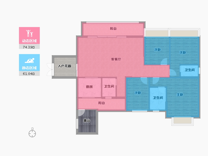 广西壮族自治区-来宾市-海景·摩尔城-134.51-户型库-动静分区