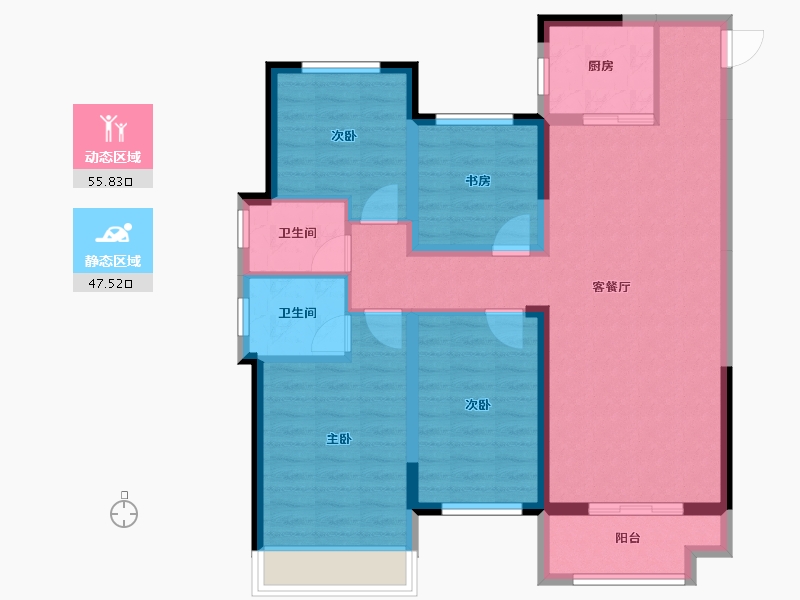 贵州省-遵义市-遵义国际商贸城商城雅苑-92.03-户型库-动静分区