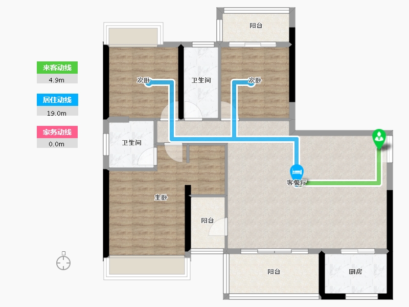 湖南省-株洲市-建宸大院-106.30-户型库-动静线