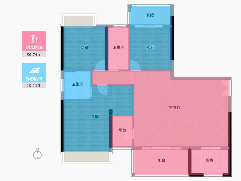 湖南省-株洲市-建宸大院-106.30-户型库-动静分区