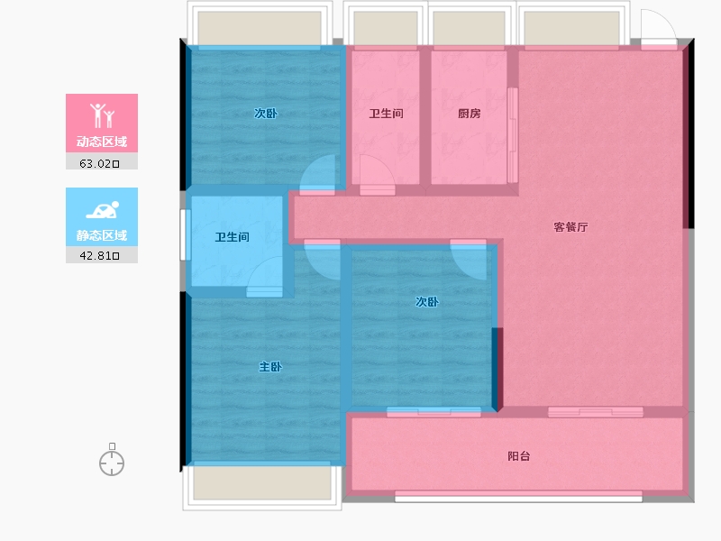 福建省-三明市-中洲郡-93.95-户型库-动静分区