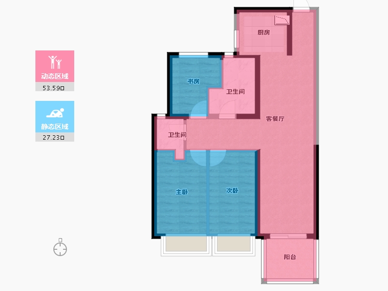 河南省-郑州市-建海当代公园阅MOMΛ-71.20-户型库-动静分区