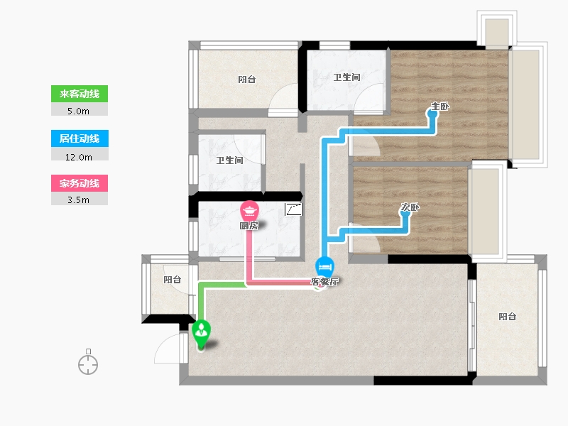 广东省-河源市-龙光玖誉湖-75.20-户型库-动静线