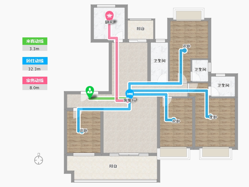 广东省-汕尾市-荣归故里富航花园-131.75-户型库-动静线