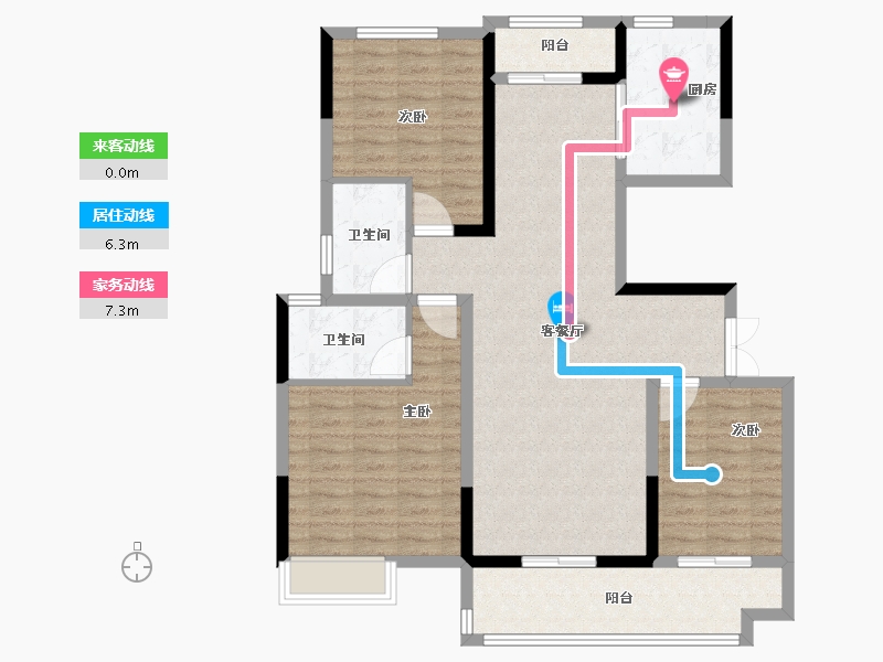 河南省-周口市-建业幸福里东望-108.00-户型库-动静线