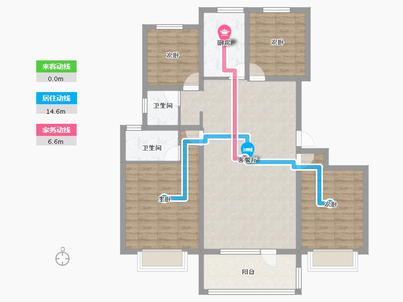 山东省-济宁市-九巨龙青年城3期·华锦苑-108.80-户型库-动静线