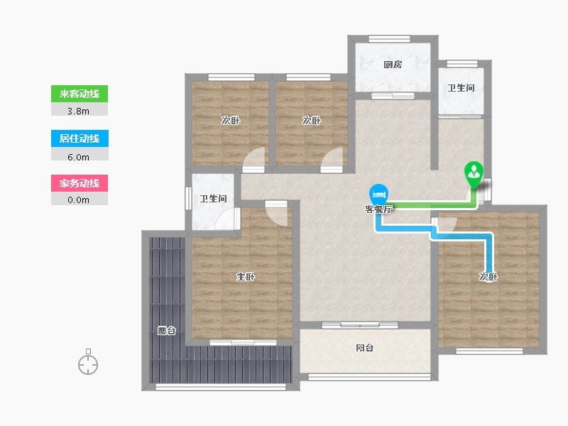 河南省-濮阳市-龙泰·玺园-117.12-户型库-动静线