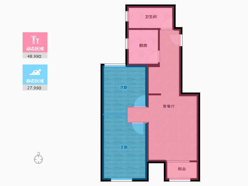 河北省-秦皇岛市-那畔雲起墅-68.84-户型库-动静分区