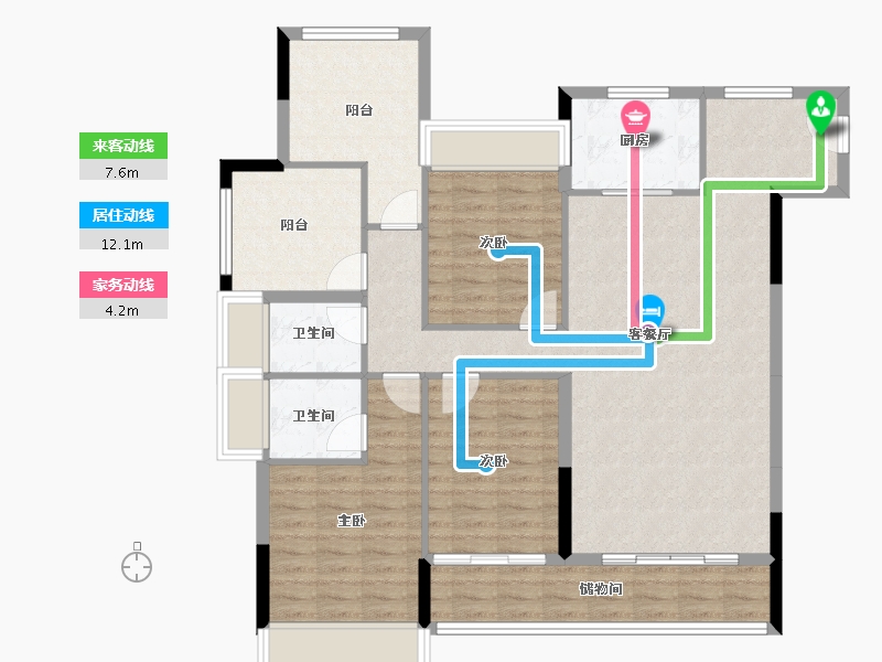 安徽省-滁州市-远东苏滁壹号-116.32-户型库-动静线