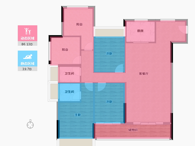 安徽省-滁州市-远东苏滁壹号-116.32-户型库-动静分区